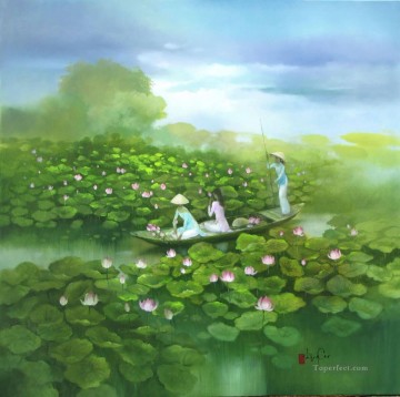アジア人 Painting - 蓮池 ベトナム アジア